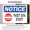 Signmission Not An Exit Sign With Symbol, 10 in W x Rectangle, Vinyl Decal OS-2PACK-NS-D-710-L-15165 - alternate 4